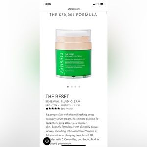 Farsali The $70,000 Reset Cream